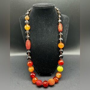 Wendy Mink Genuine Stone Necklace Sterling Silver Clasp